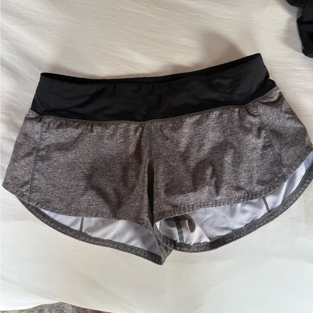 lululemon athletica Women's Black and Gray Shorts
